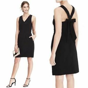 Banana Republic Little Black Back Bow Dress